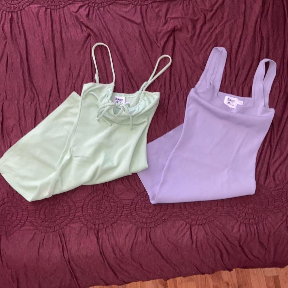 Princess Polly 2 pack bodycon mint/lavender mini dress goin out y2k cute bundle